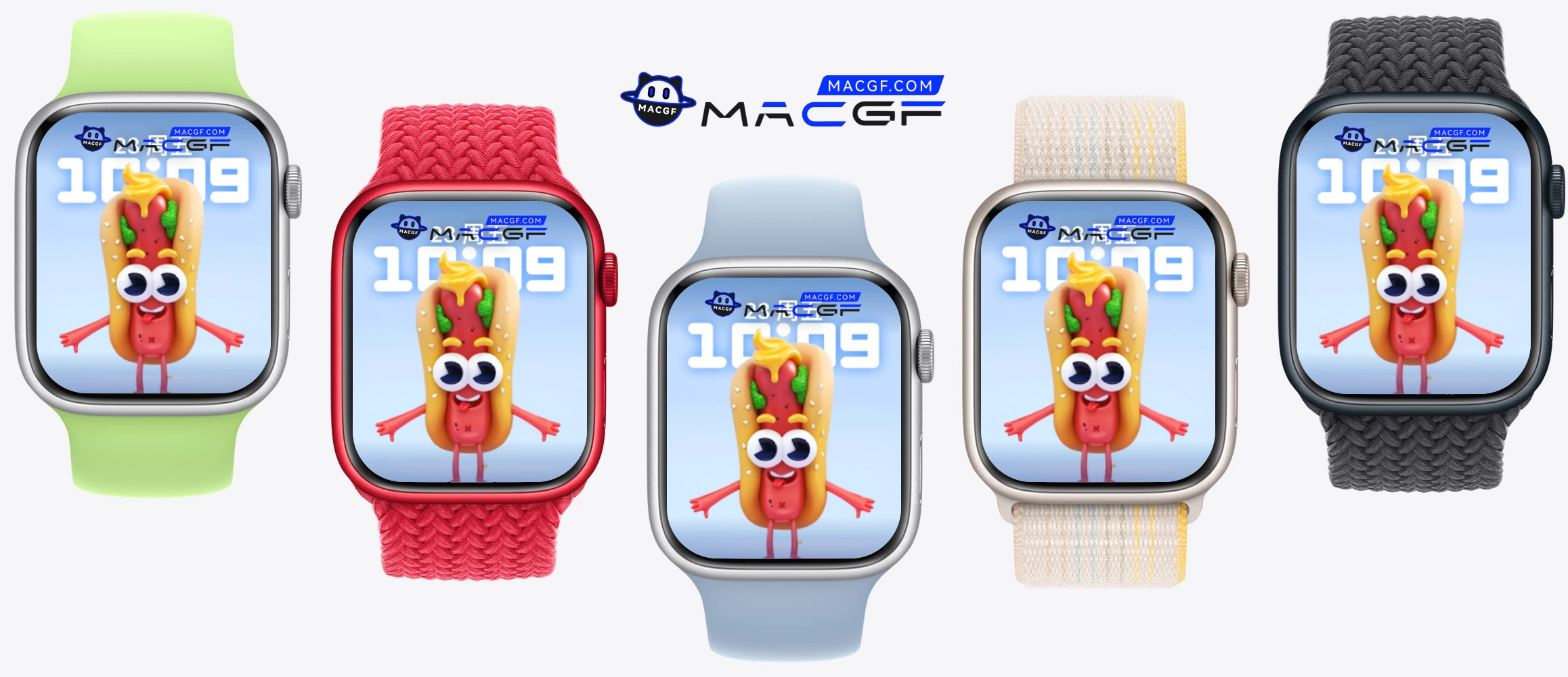 3D 卡通 热狗 Apple Watch 原生景深人像表盘 - macGF