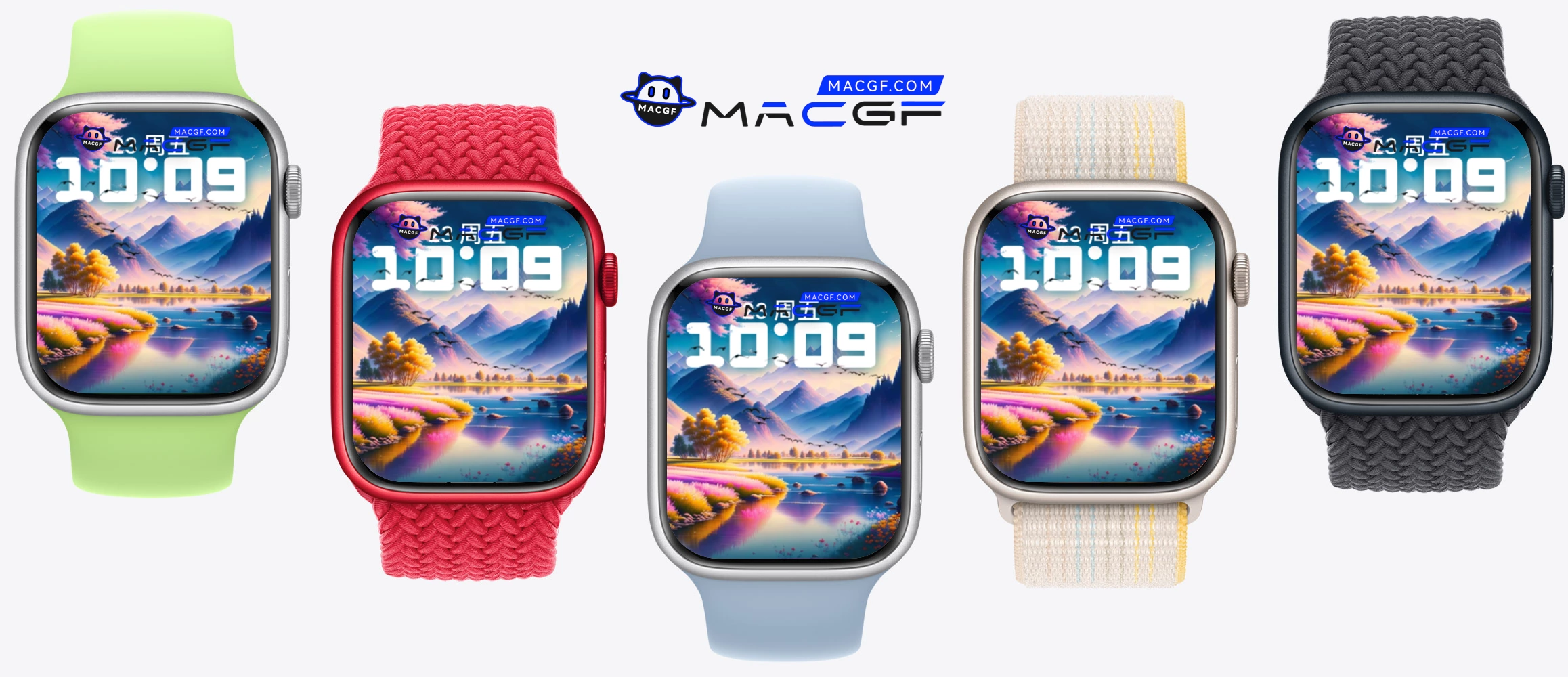 湖 野花 盛开 大雁 飞舞 Apple Watch 原生景深人像表盘 - macGF