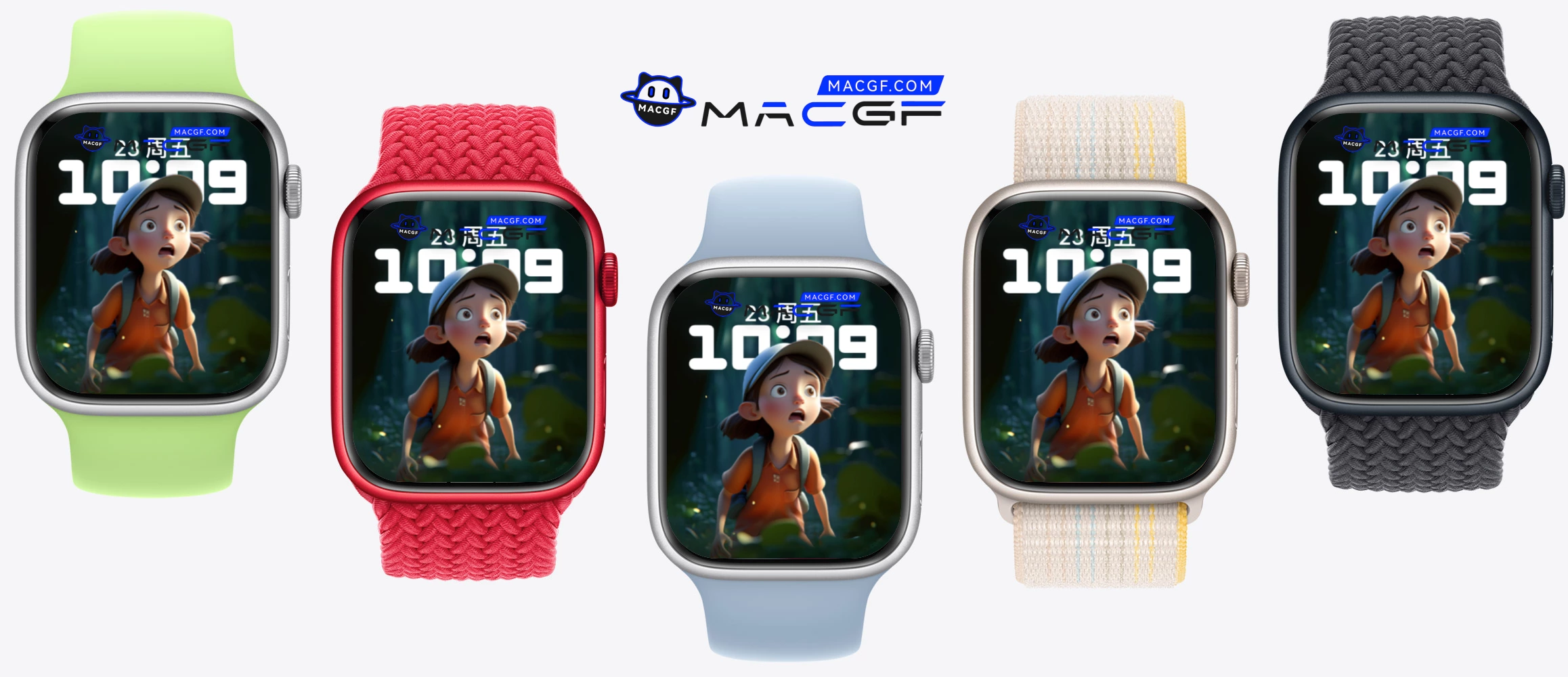 小女孩 户外 不可思议 Apple Watch 精美景深原生表盘 - macGF